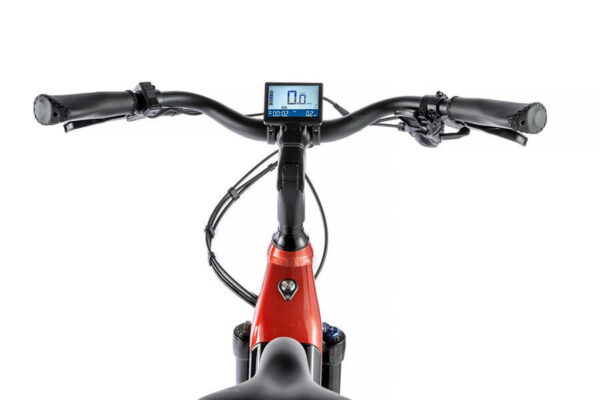 Bicicleta electrica de oras Leader Fox Nara, 7 viteze, 5 trepte de asistare, suspensie, motor Bafang, autonomie maxima 100 km